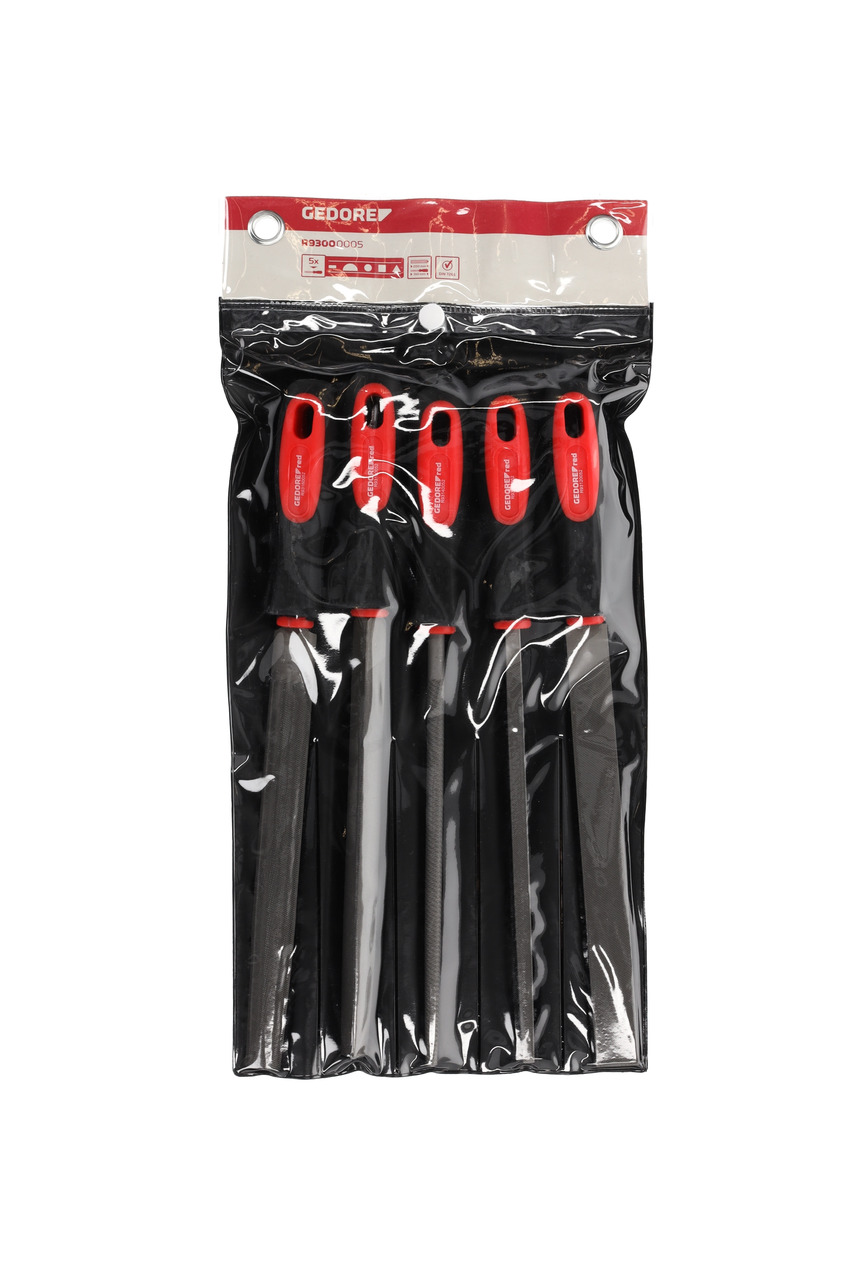 File set tri.+sq.+flat+rnd+half-rnd 5pcs