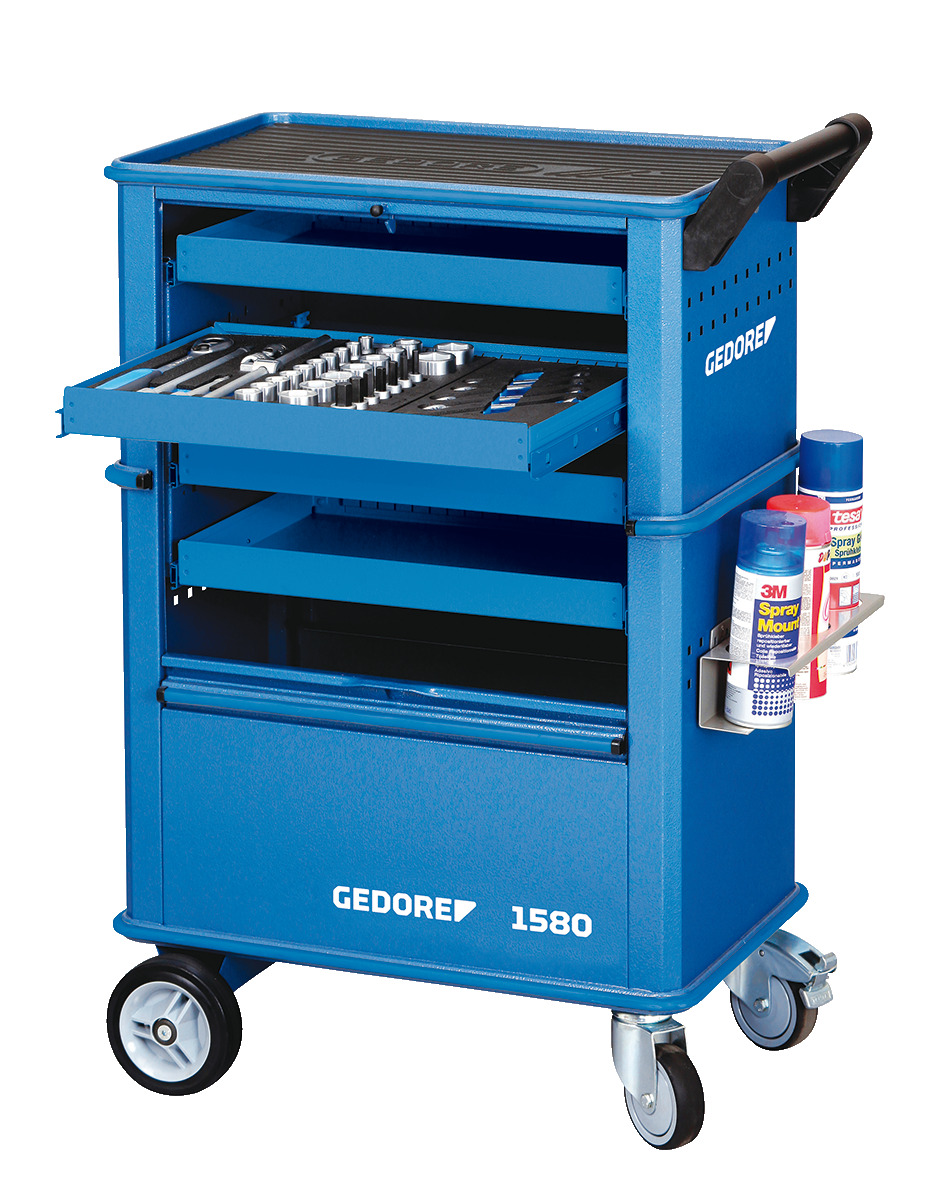 Tool trolley with 4 drawers