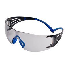 3M SecureFit 400 Safety Glasses, Blue/Grey frame,  Scotchgard Anti-Fog / Anti-Scratch Coating (K&N), Indoor/Outdoor Grey Lens, SF407SGAF-BLU-EU