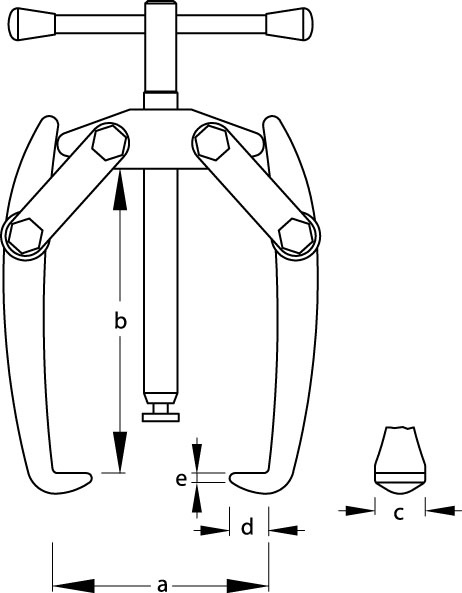 Battery-terminal puller, 2-arm pattern