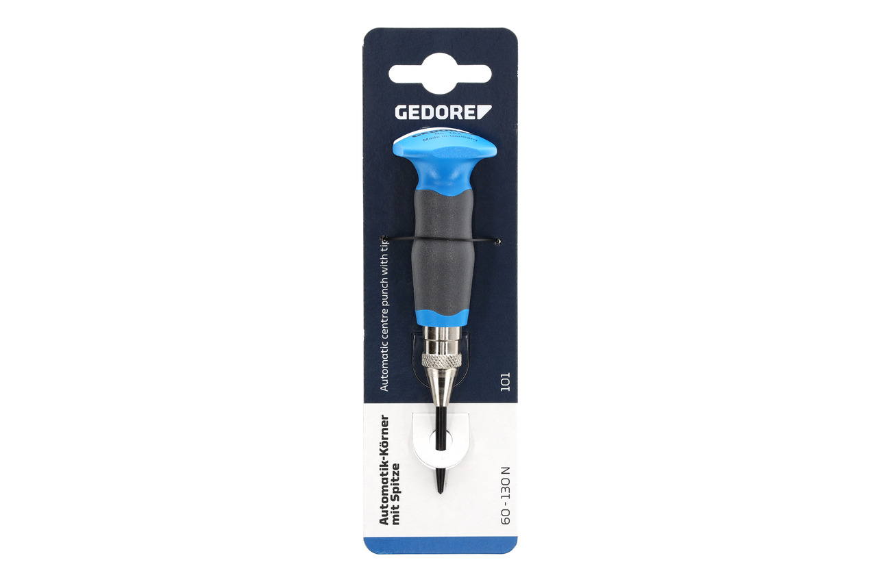 Automatic centre punch with tip