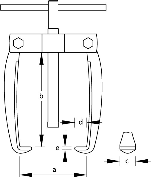 Fan puller, 2-arm pattern 80x80 mm