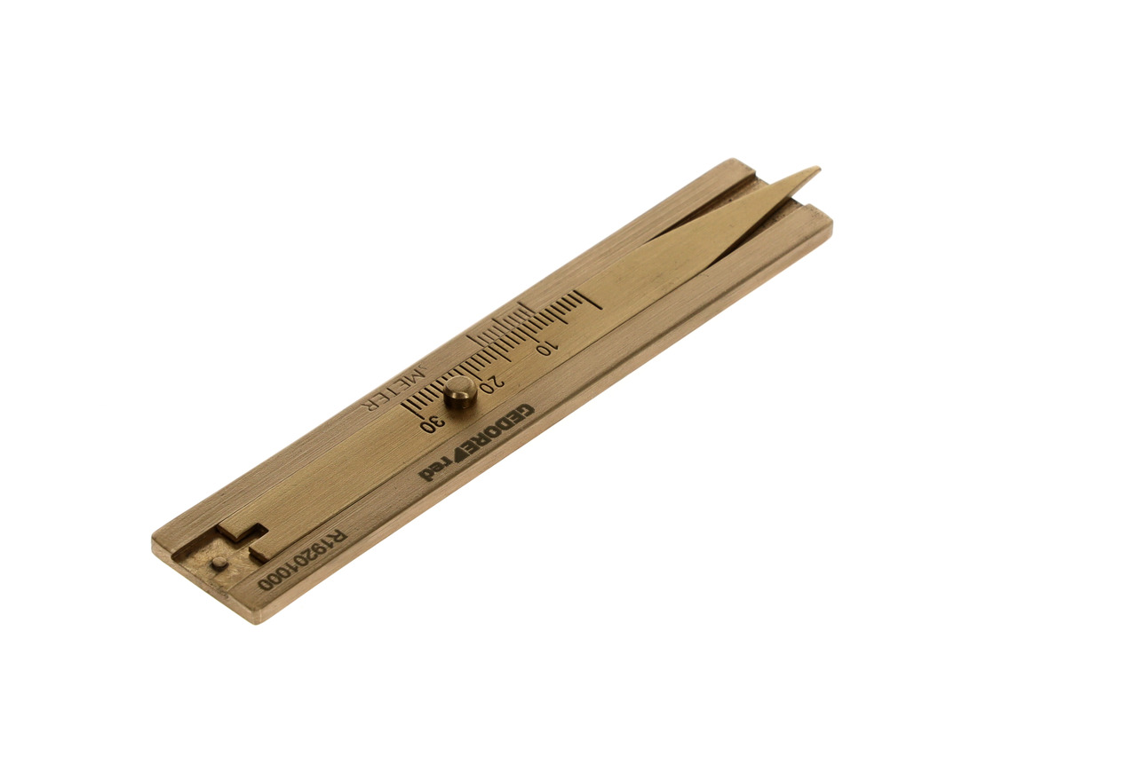 Tire tread depth gauge brass design