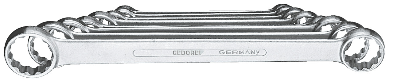 Flat ring spanner set 8 pcs 6-22 mm