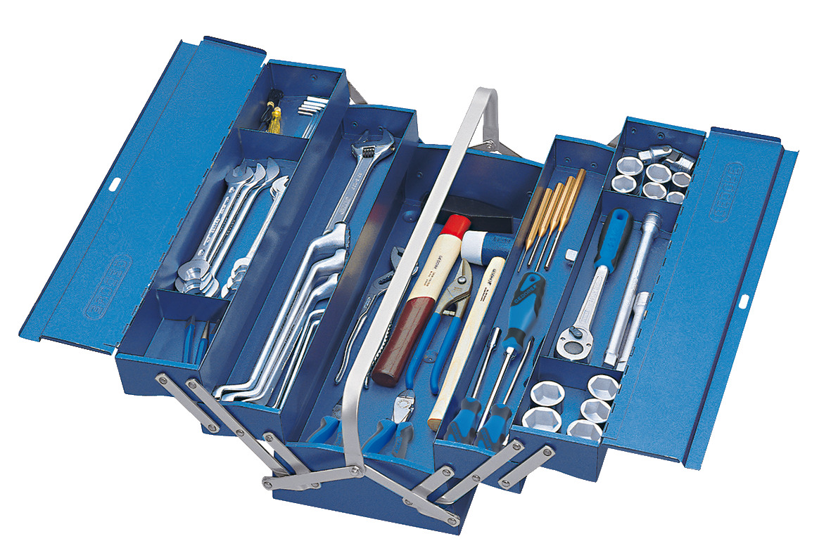 Tool assortment in tool box 68 pcs