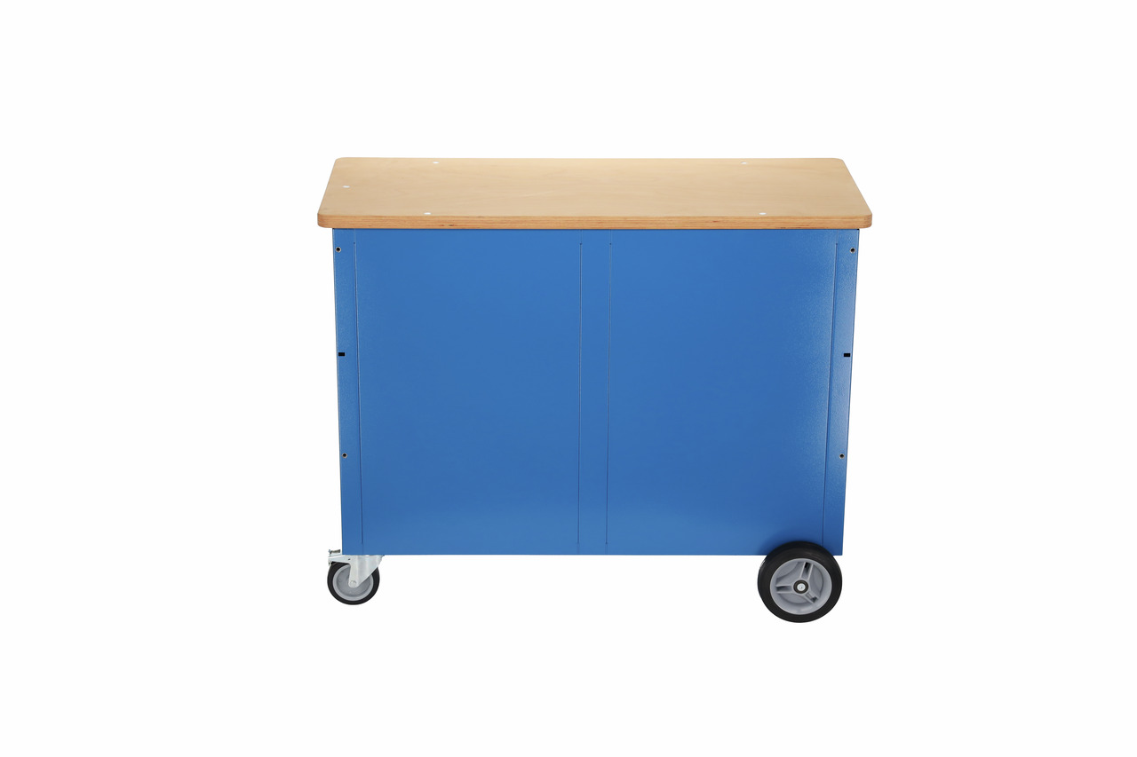 Mobile workbench 1.25 m wide with 2x 7 drawers