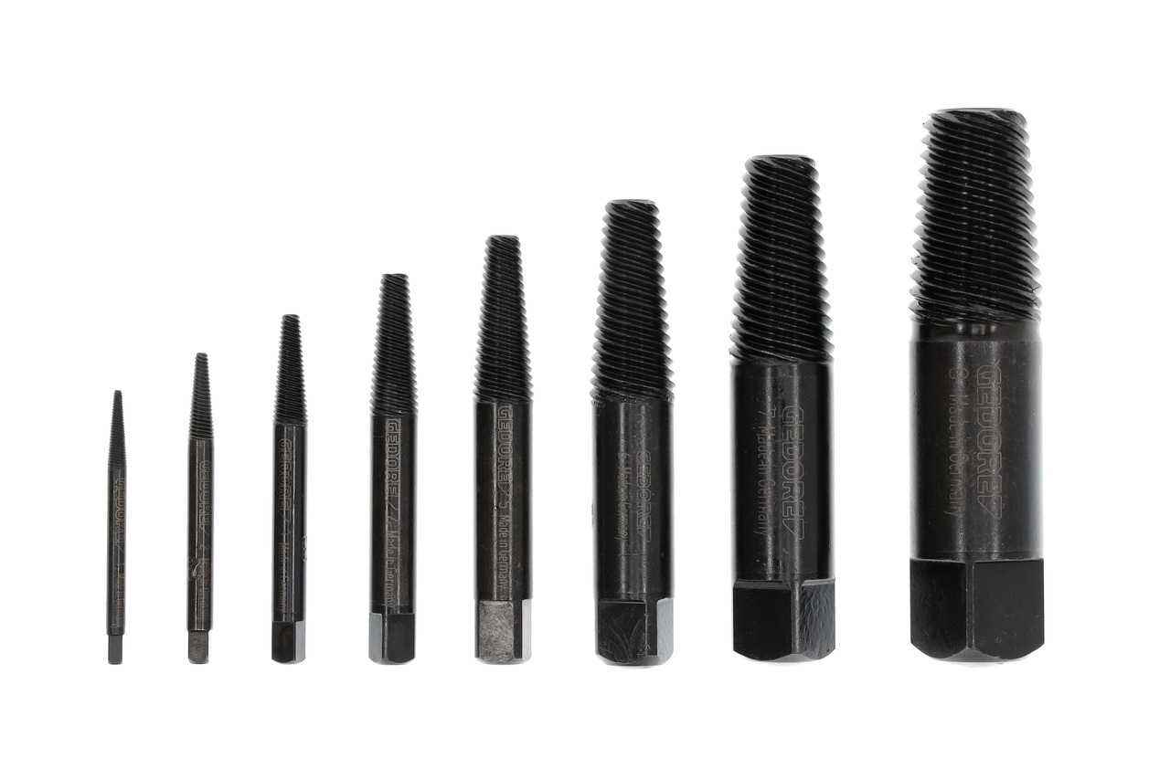 Bolt extractor set 8 pcs M3-M45