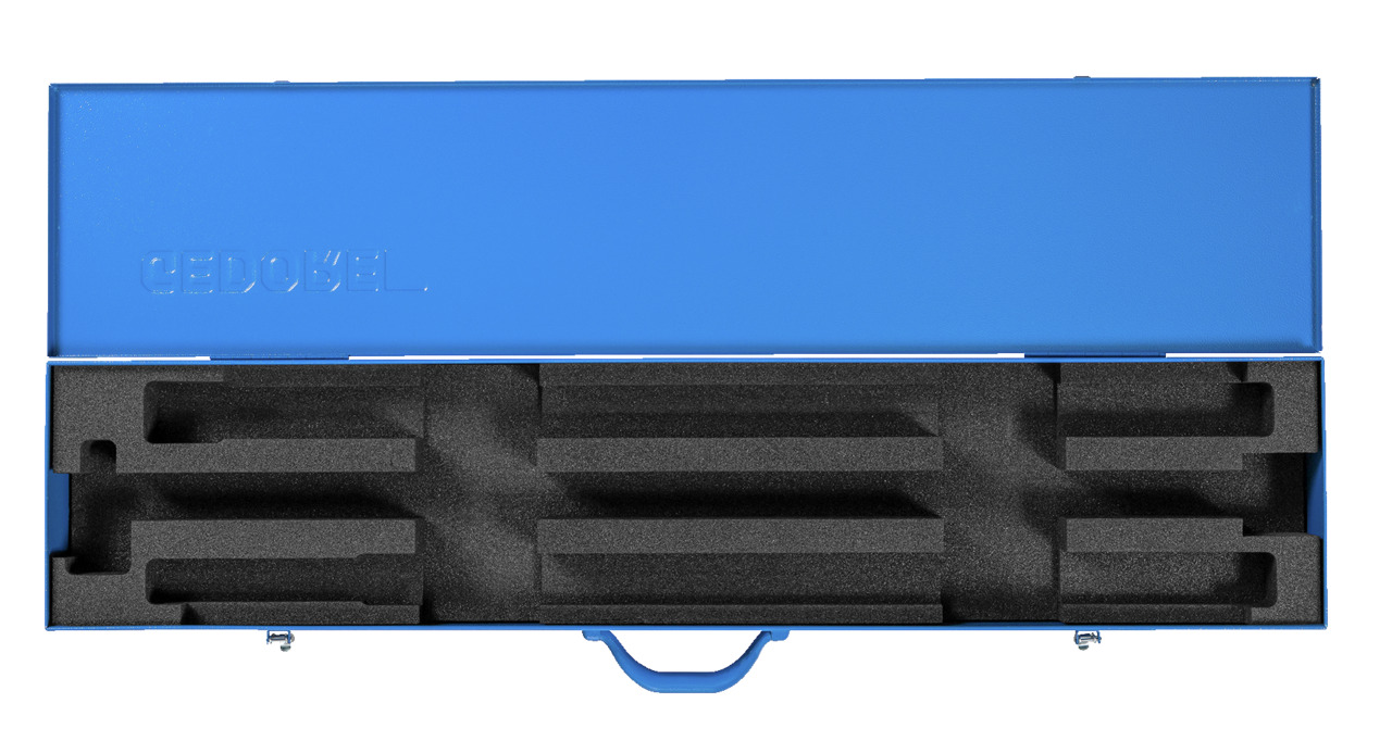 Sheet metal case empty with insert E-F-EKL