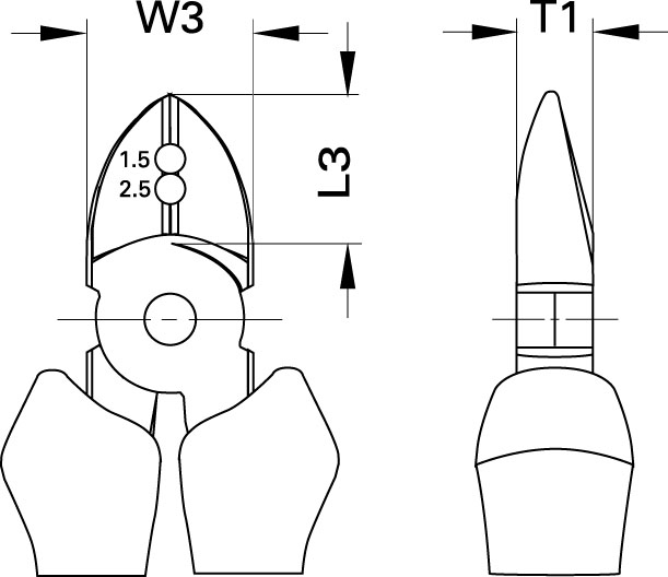 VDE Electricians' side cutter