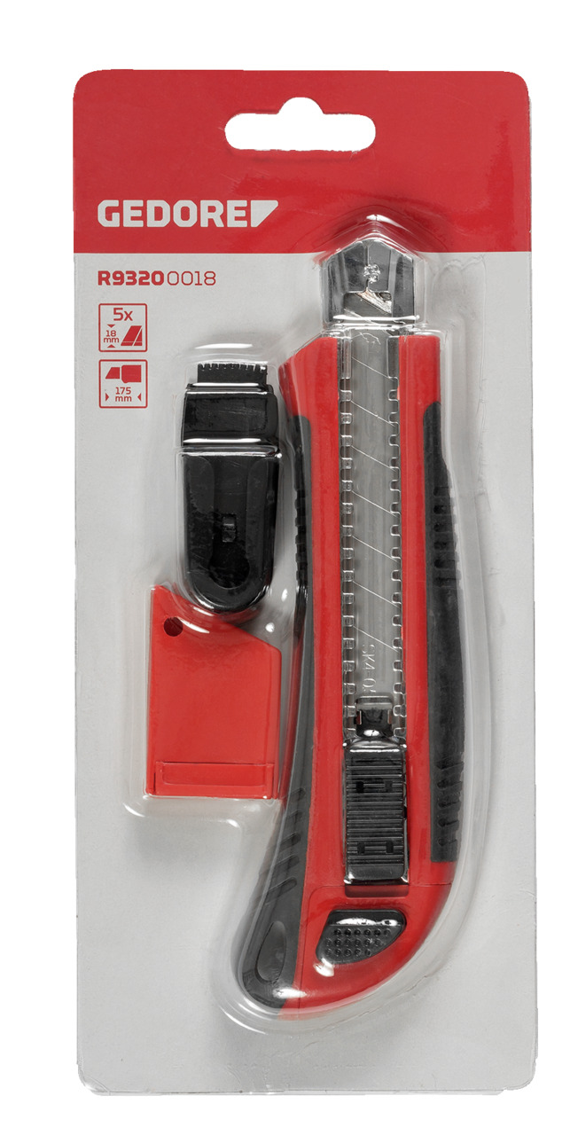 Cutter knife 5 blades-w.18mm +sharpener