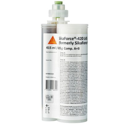 SikaForce-420 L45 / SikaForce-010 (formerly SikaForce-7720 L45 / 7010) double cartridge with 415 ml and mixer