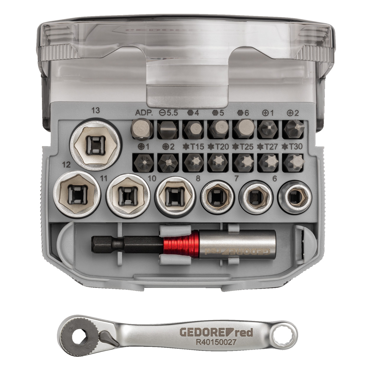 Socket set 1/4 size6-13mm +bits 23pcs