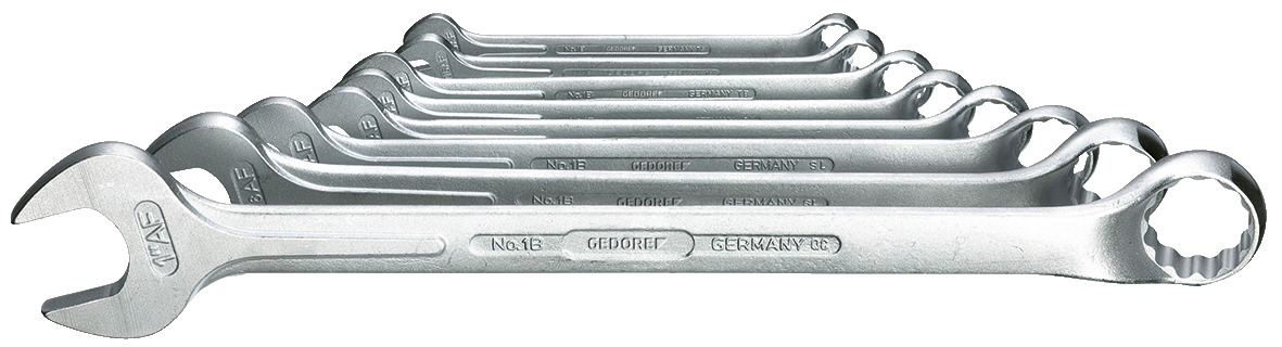 Combination spanner set 8 pcs 3/8-1"