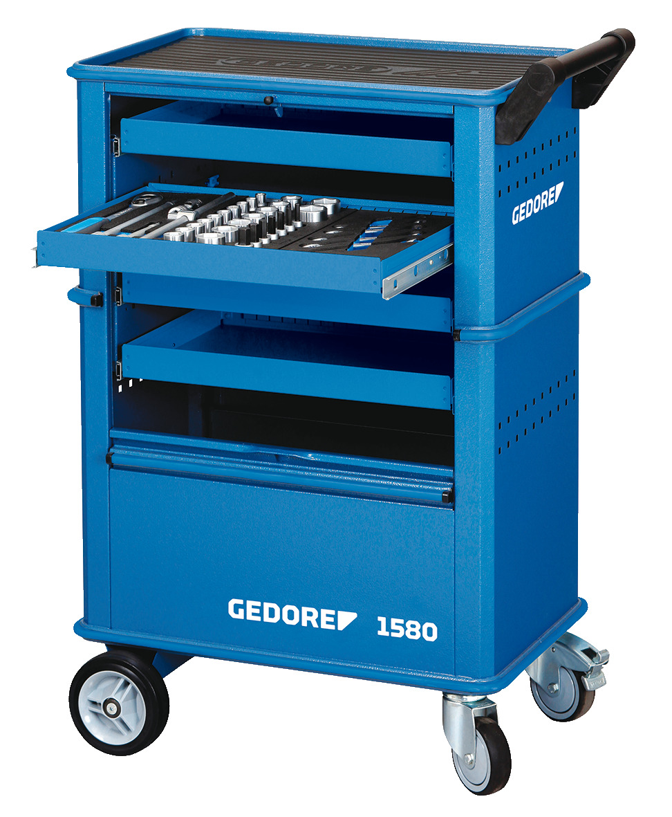 Tool trolley with 4 drawers