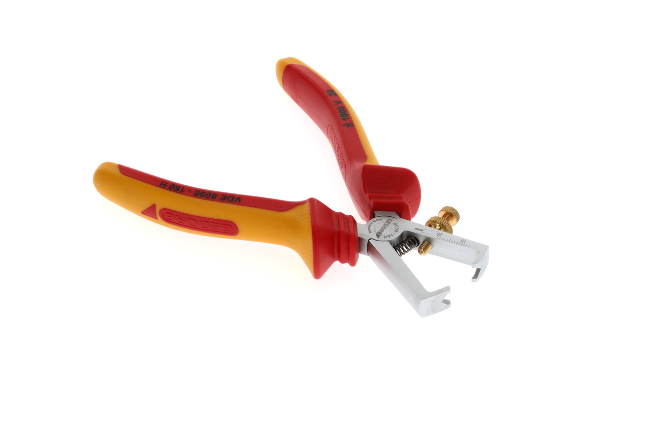 VDE Stripping pliers with VDE insulating sleeves