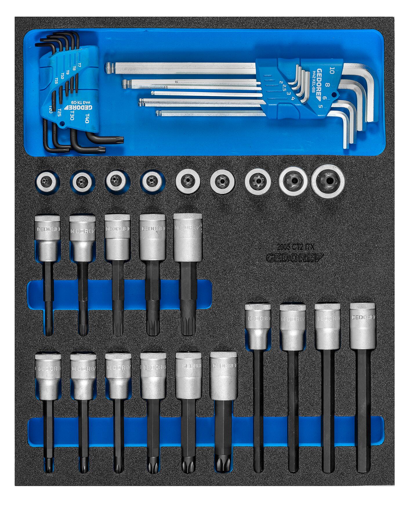 Screwdriver bit socket set 1/2" in CT module 41pcs