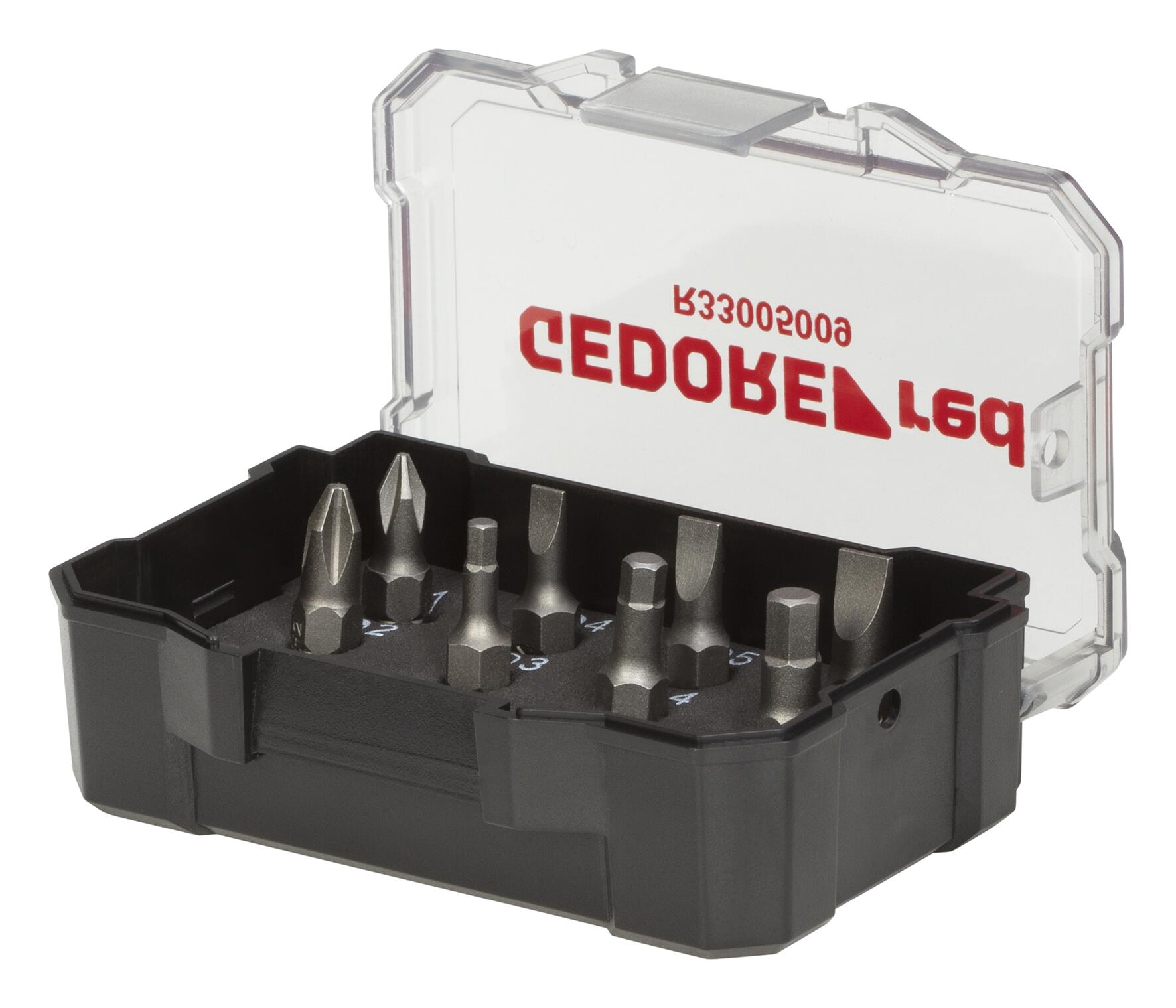 Bit box 1/4 PH+SL+hex.+bit holder 9pcs