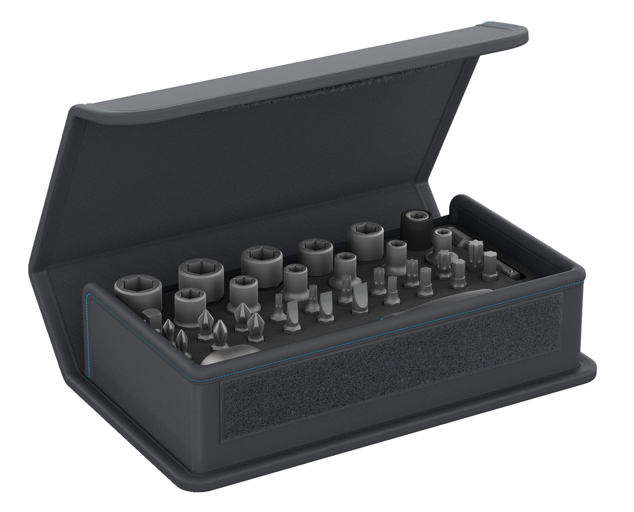 Bit set with ratchet 1/4" 35 pcs