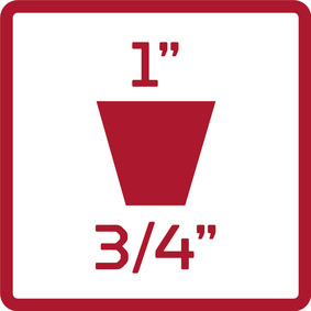 Impact socket convertor 3/4 x 1"