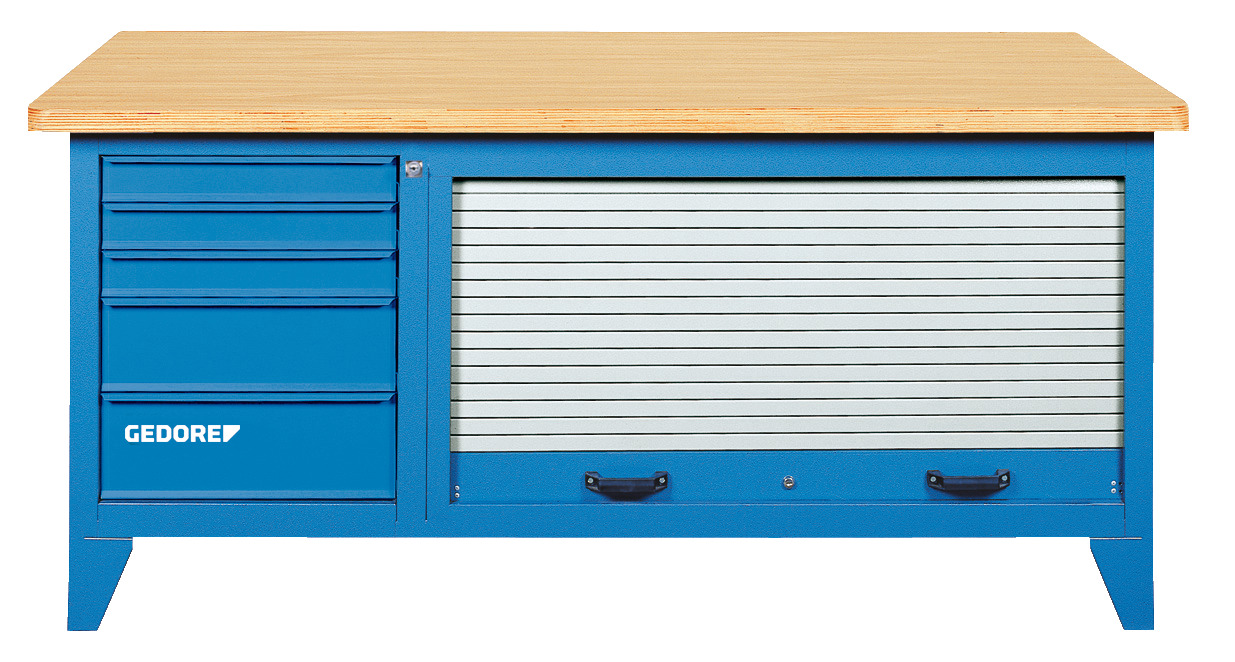 Workbench with shutter