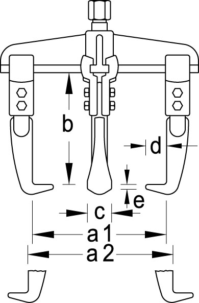 Universal puller 3-arm pattern 90x100mm