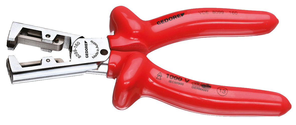 VDE Stripping pliers STRIP-FIXV with VDE dipped in VDE Stripping pliers STRIP-FIXV with VDE dipped in