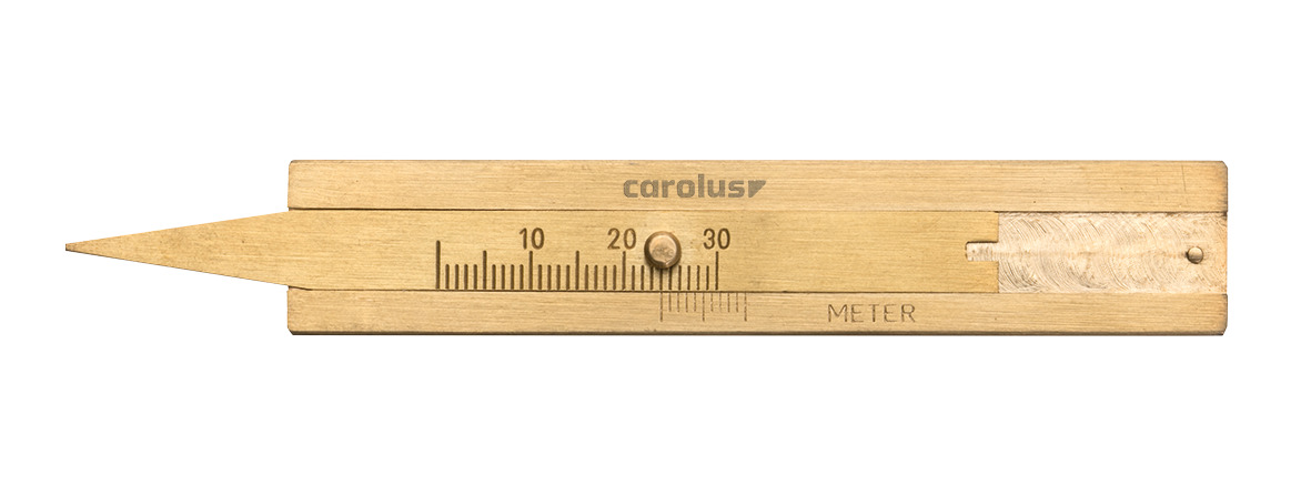 Tire tread depth gauge brass design