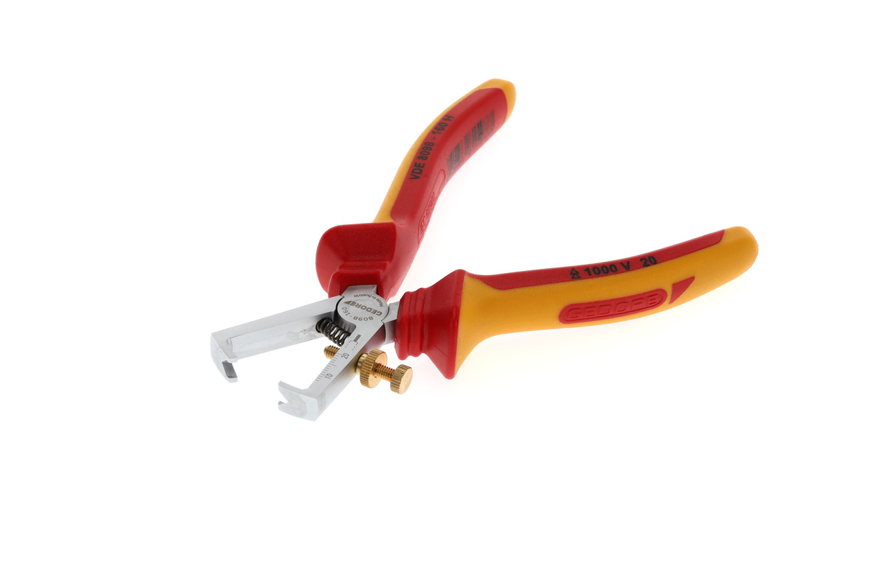 VDE Stripping pliers with VDE insulating sleeves