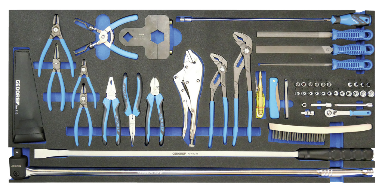 Mobile workbench with tool assortment
