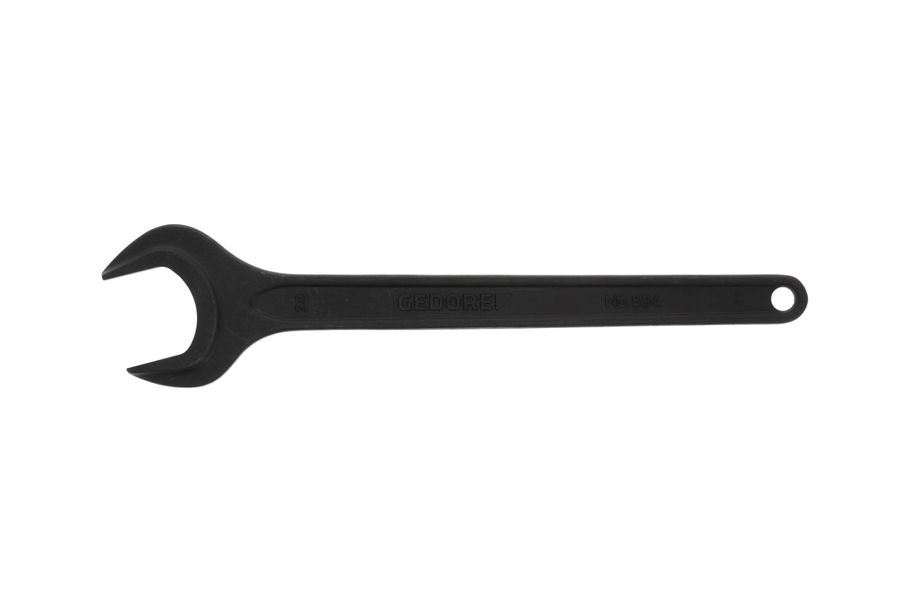 Single open ended spanner 38 mm