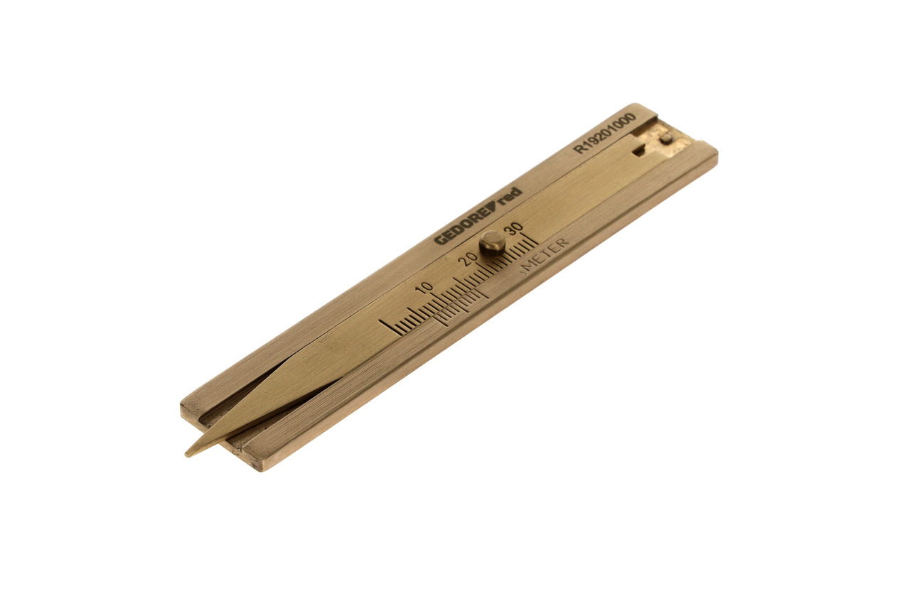Tire tread depth gauge brass design