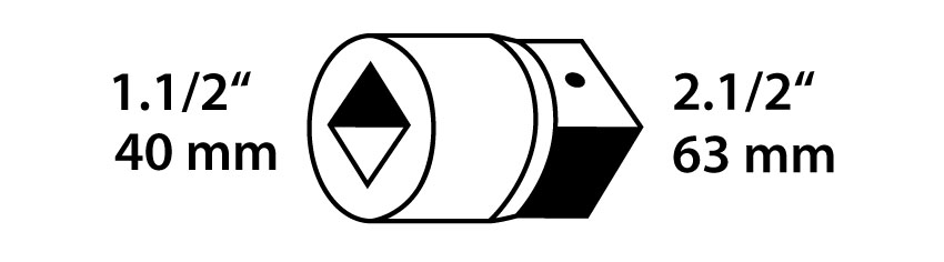 Impact convertor 1.1/2" to 2.1/2"