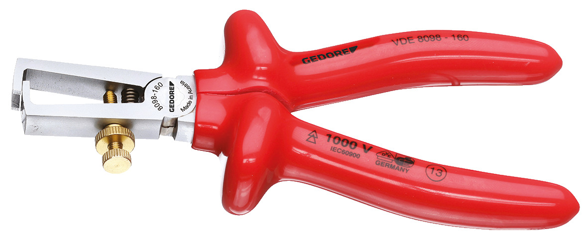 VDE Stripping pliers with VDE dipped insulation