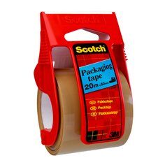 Scotch Packaging Tape Brown in Hand Dispenser, 1 Roll 50 mm x 20 m