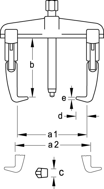 Puller set 1.06/E with display stand