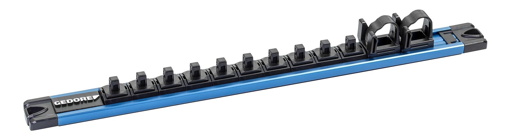 Magnetic tool holding rail 1/4" and bits