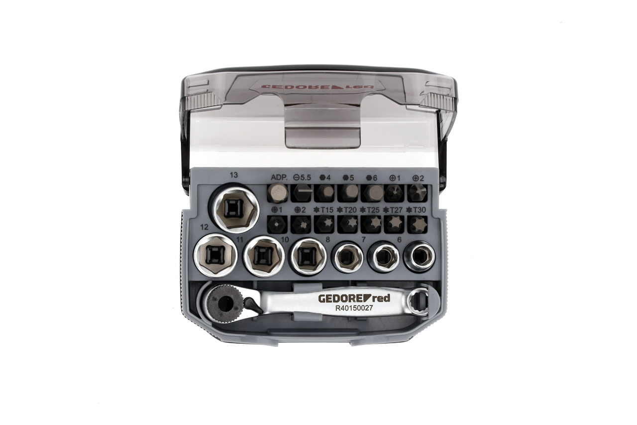 Socket set 1/4 size6-13mm +bits 23pcs