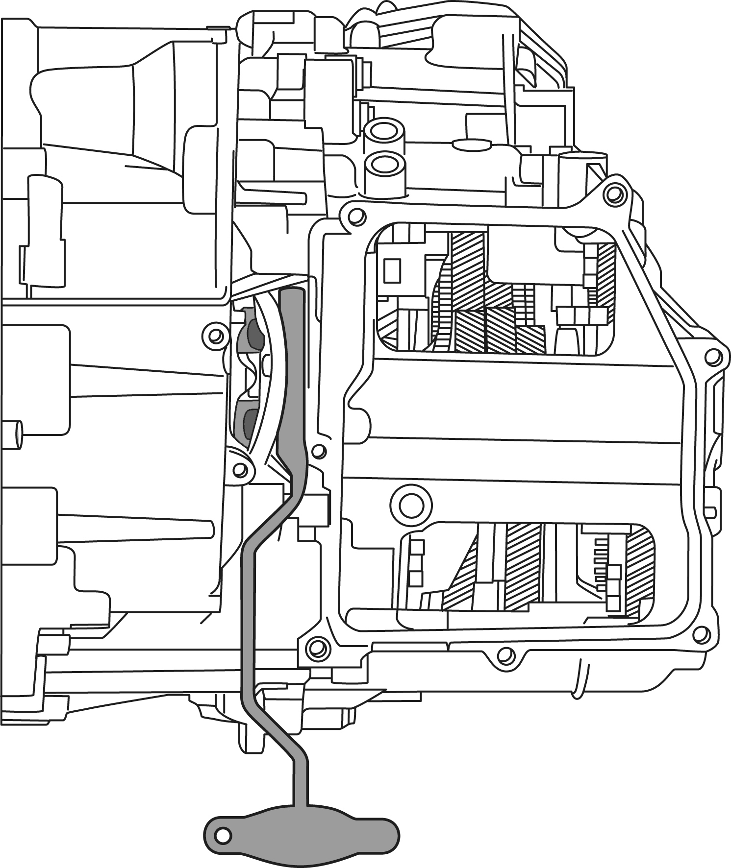Assembly Lever, with Guide Pins