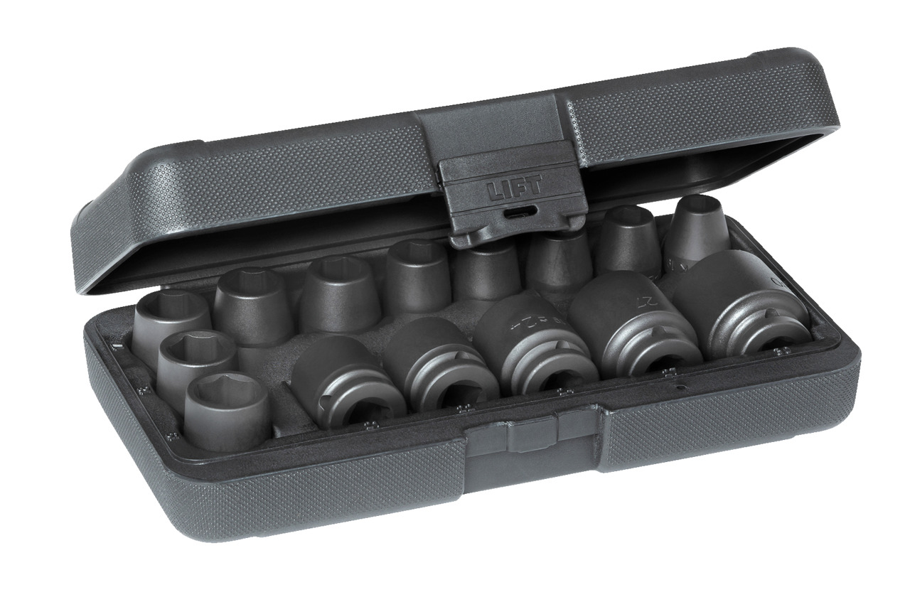 Impact socket set 1/2" 15 pcs