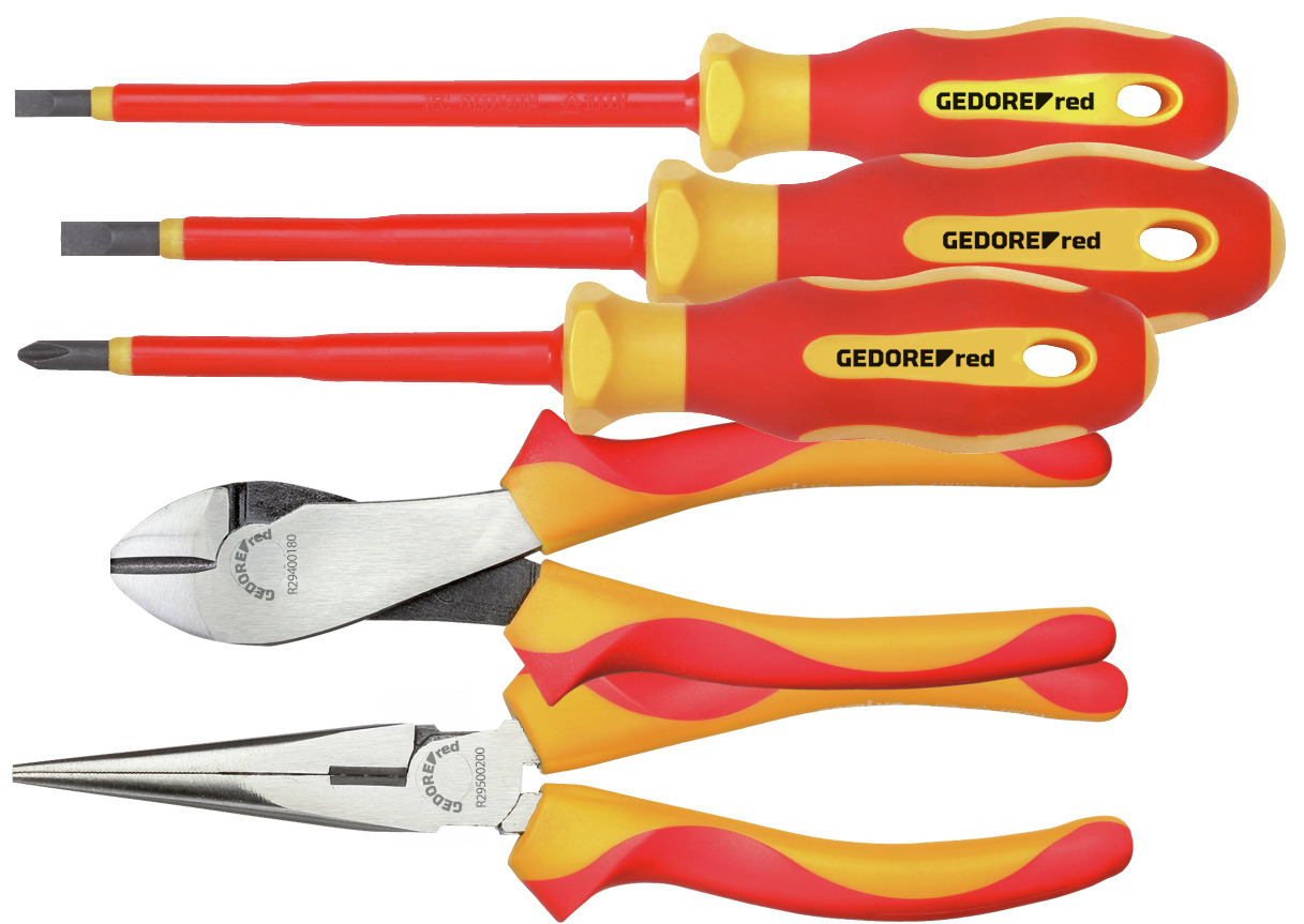 VDE Tool set 2xpliers+PH+sl. 5 pcs