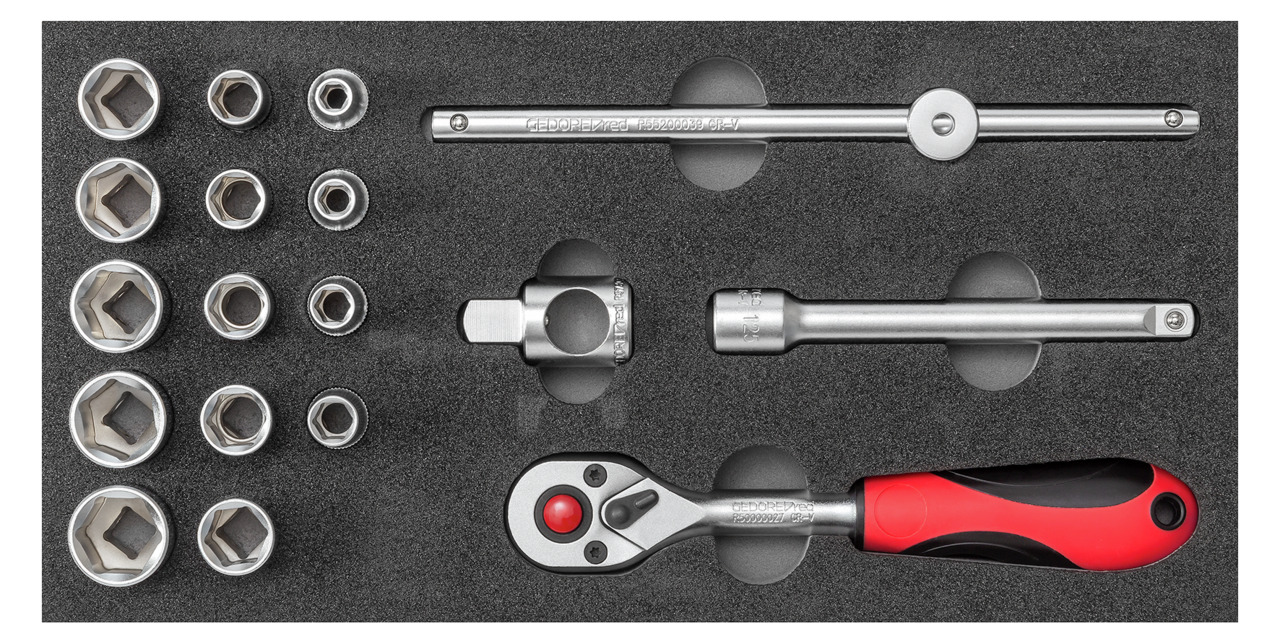 Socket set 3/8 1/3 CT-module 8pcs