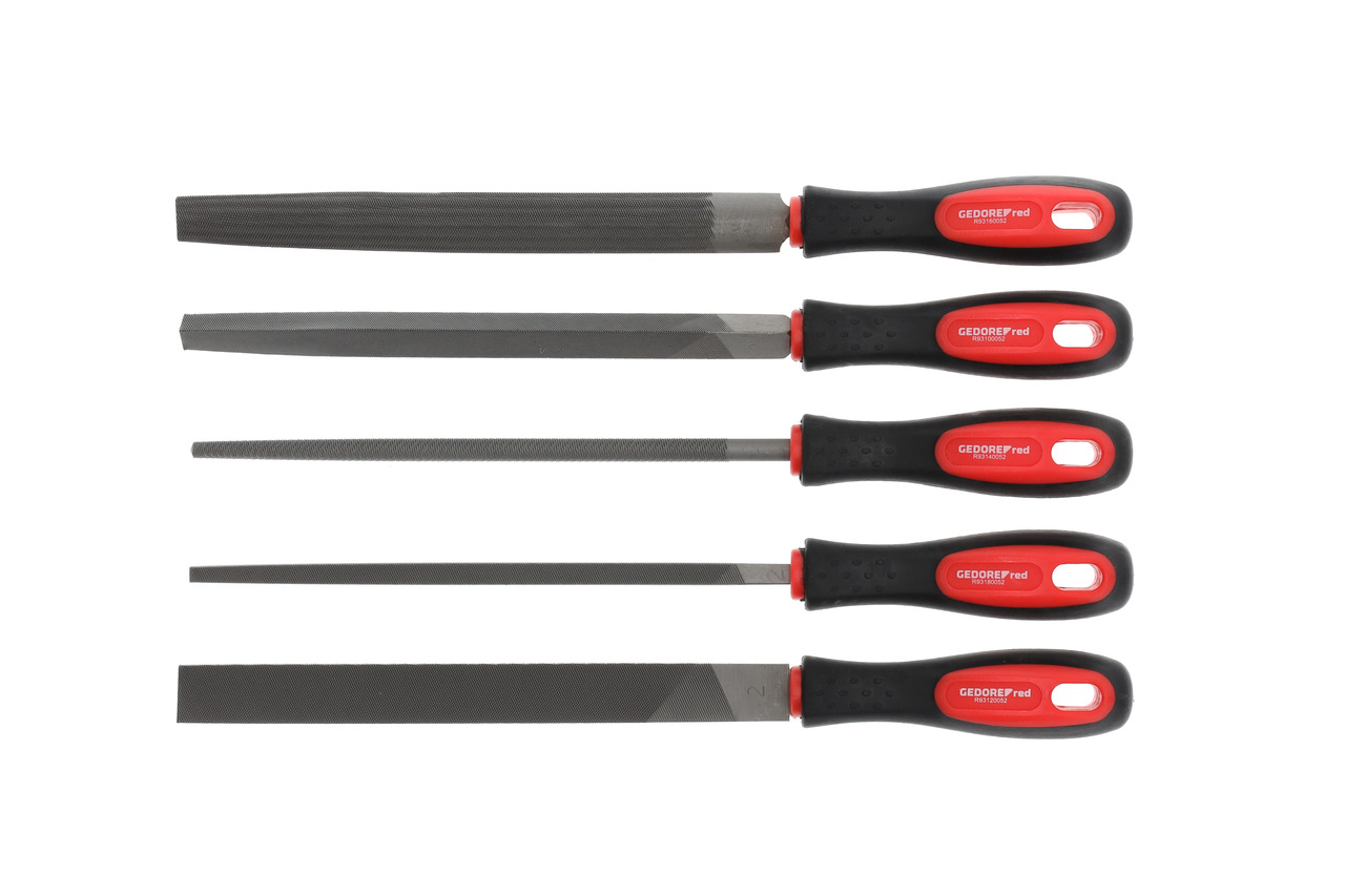 File set tri.+sq.+flat+rnd+half-rnd 5pcs