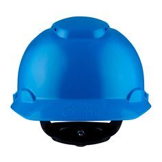 3M Hard Hat, Ratchet, Ventilated, Plastic Sweatband, Blue, H700N-BB