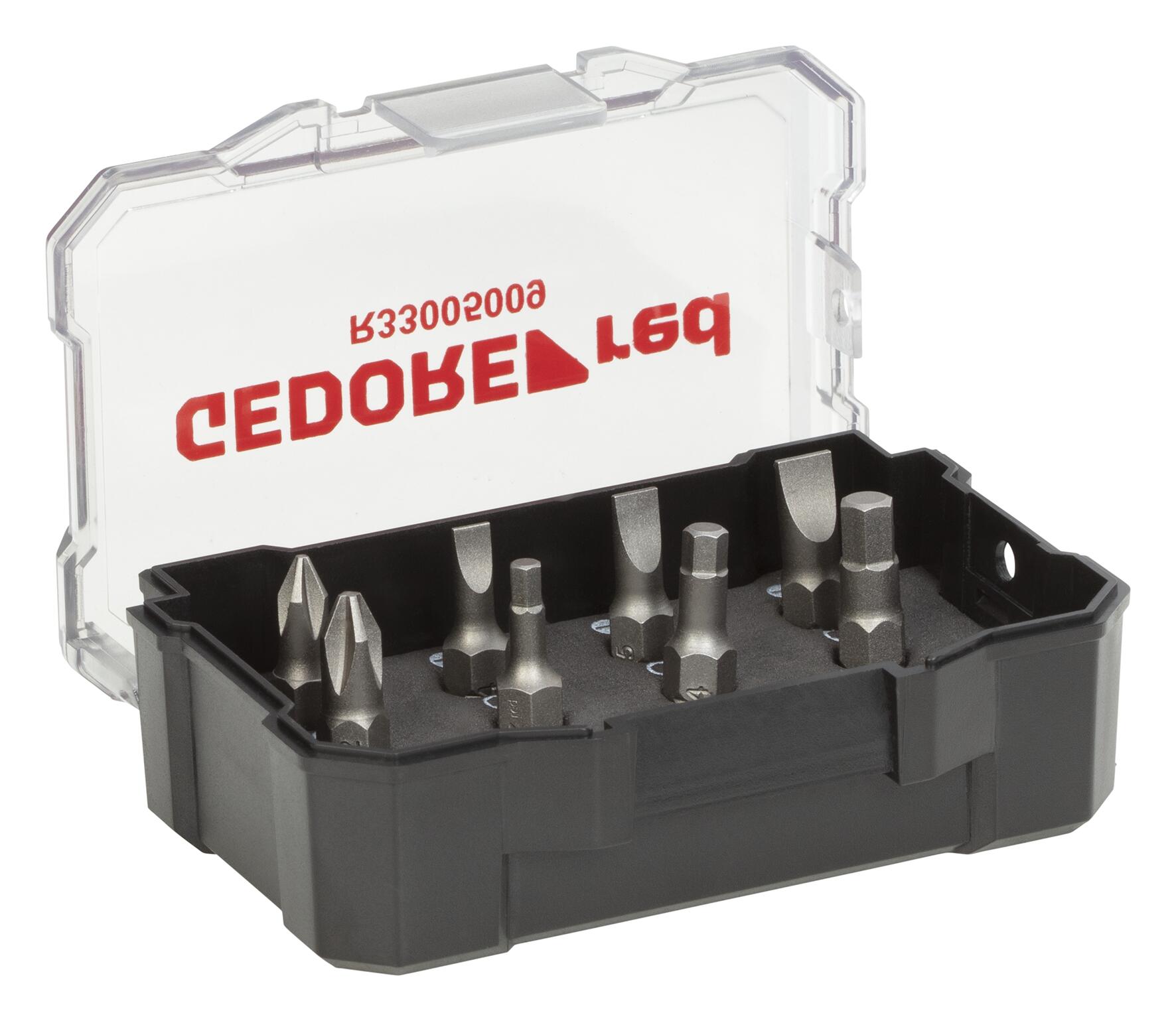 Bit box 1/4 PH+SL+hex.+bit holder 9pcs