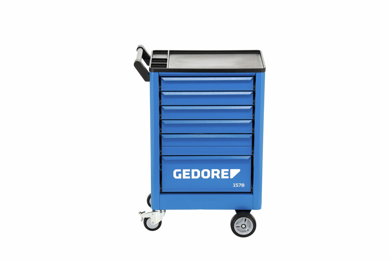 Tool trolley with 6 drawers