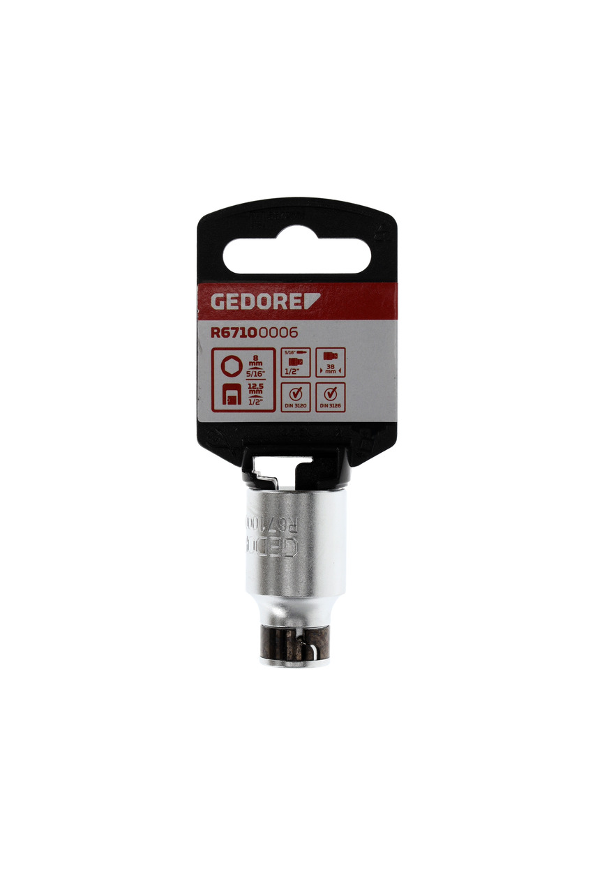 Bit adapter 1/2 sq. x 5/16 hex. l.38mm