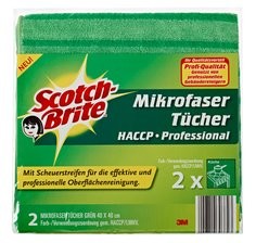 3M Universal Microfibre Wipes 14, Green, 400 mm x 400 mm, 10/Pack