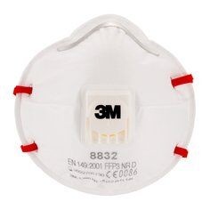 8832 Atemschutzmaske FFP3 NR D mit Cool-Flow Ausatemventil bis zum 30-fachen des Grenzwertes