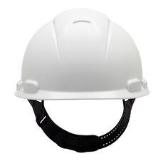3M Hard Hat, Pinlock, Ventilated, Plastic Sweatband, White, H700C-VI