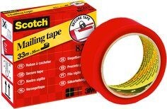 Scotch Secure Tape Red, 1 Roll 35 mm x 33 m